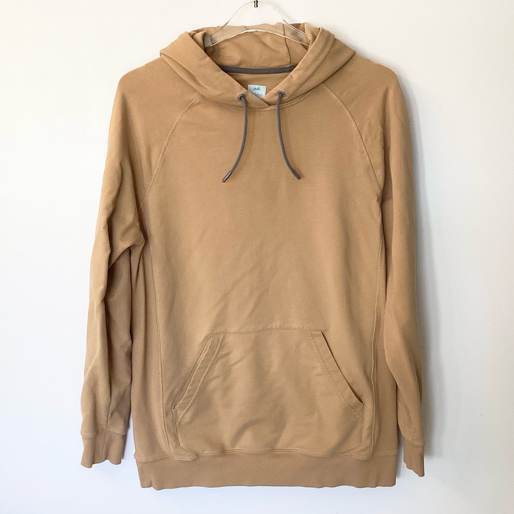 Myles Apparel Cotton Blend Pullover Hoodie - Camel - L